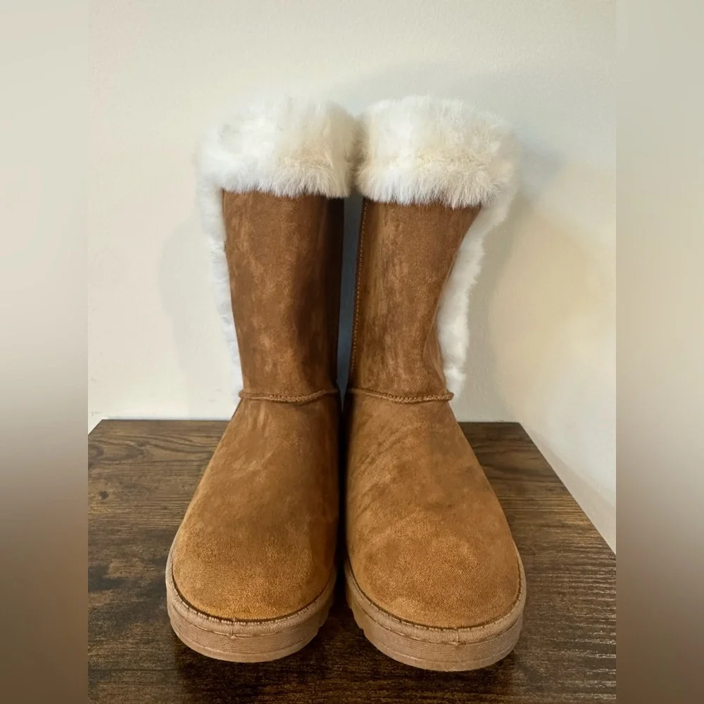 SO Womens Abigail Faux Fur Winter Boots NWT Sizes 6&7